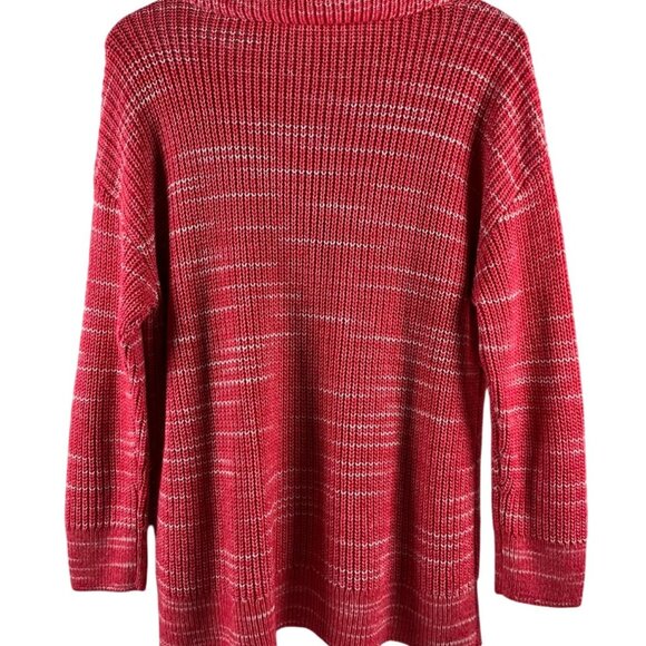 Talbots- Woman's Knit Half-Zip Pullover - Speckled Space Dye - Size: 1X - Picture 2 of 9